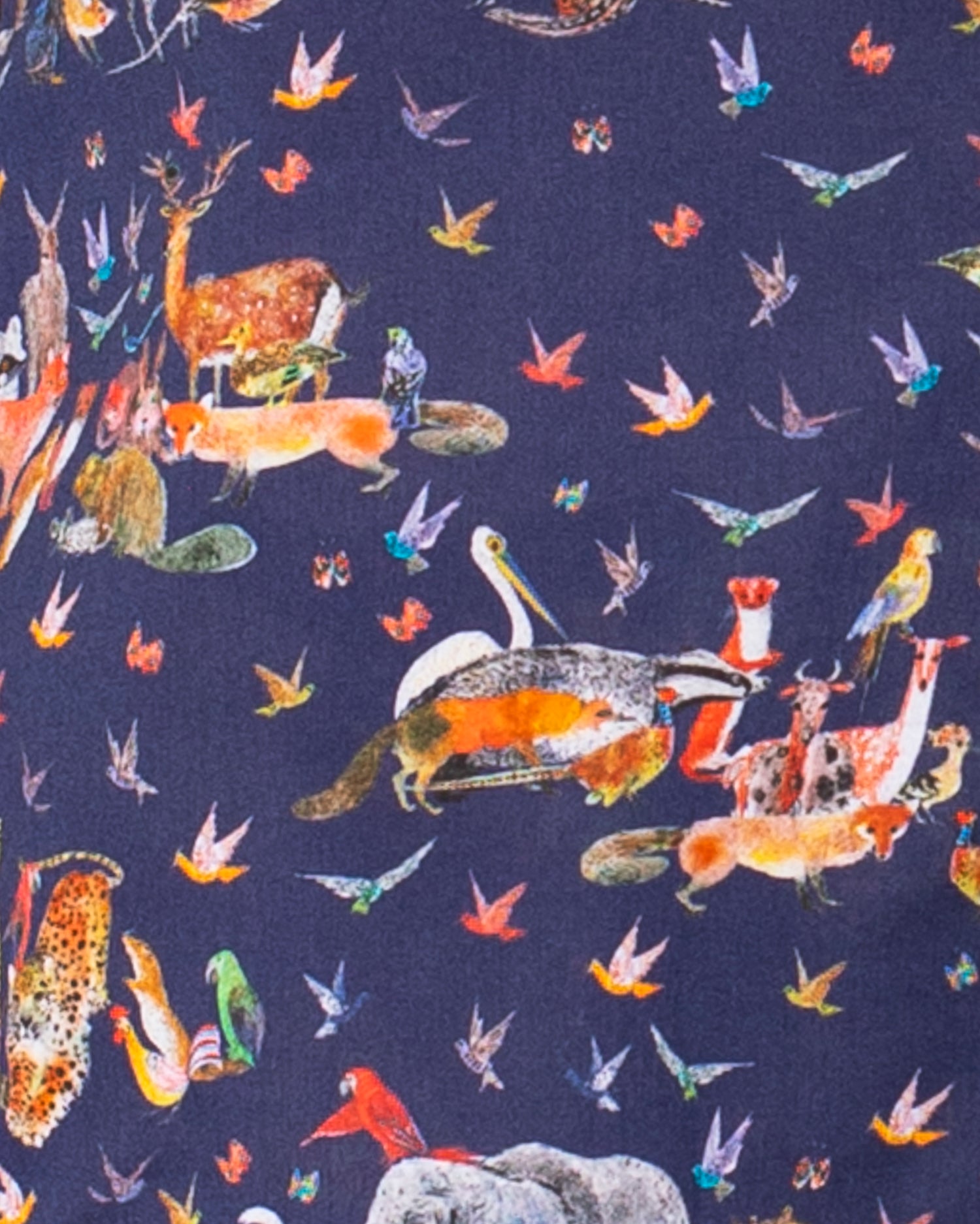 Bernard Organic Liberty Jungle Navy Shirt